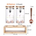 thumbnail image 3 of Frascos de almacenamiento de vidrio KKC Coffee Bean 1200 ml herméticos con cuchara, 3 of 7