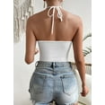 thumbnail image 2 of MORTTIC Women's Sleeveless Backless Bodysuit, V-Neck Tummy Control Romper, Solid Color Casual Fit, 2 of 3