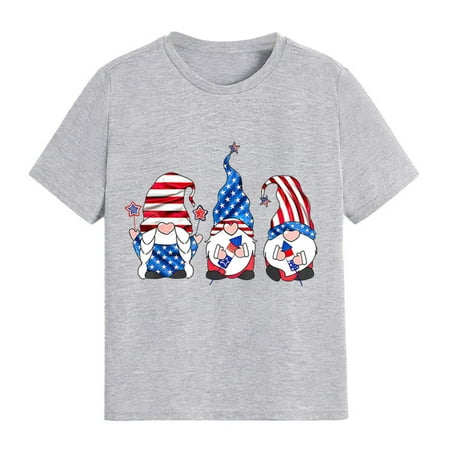 

Teenage Boys Graphic Tees Summer Toddler Boys Girls Short Sleeve Independence Day Letter Prints T Shirt Tops Baby Boy Long Sleeve Tops