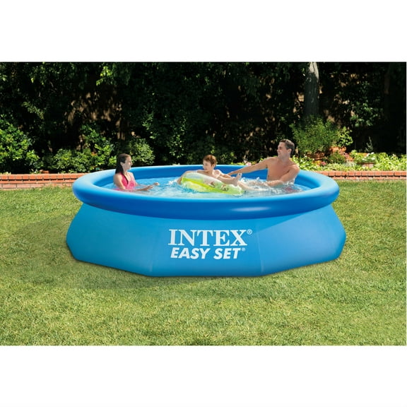 Open Box Intex 10'x30" Easy Set Inflatable Kid Swimming Pool with Filter Pump