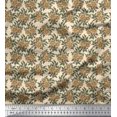 thumbnail image 1 of Soimoi Poly Georgette Fabric Leaves & Floral Block Decor Fabric Printed Yard 52 Inch Wide, 1 of 3