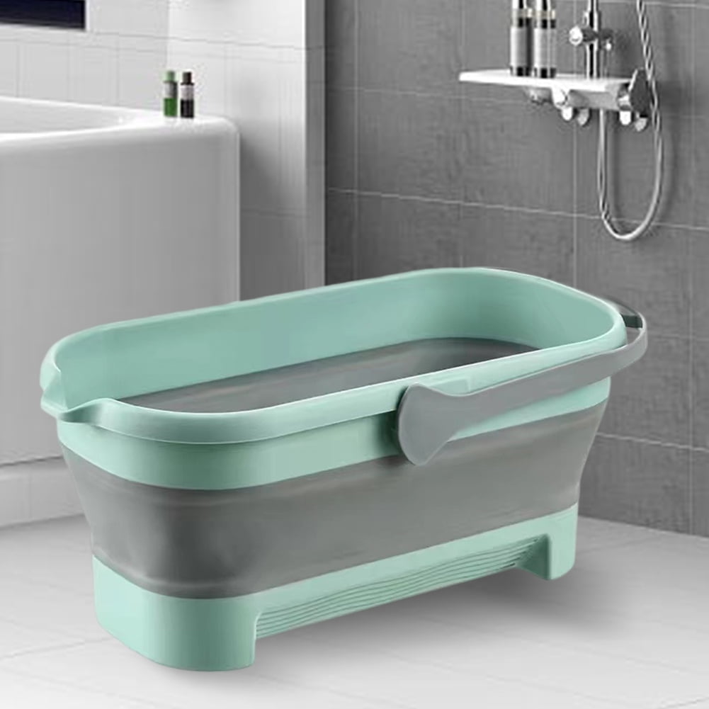 Cubo Plegable Portátil 8.5L - Lavabo De Camping Impermeable Con Bolsa De Transporte Para Viajes, Pesca Y Playa