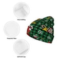 thumbnail image 3 of Yiaed Vintage Santa Skiing Green Plaid Print Winter Beanie for Men Women, Fleece Lined Beanie Soft Warm Knit Hat Ski Stocking Cuffed Ca, 3 of 6