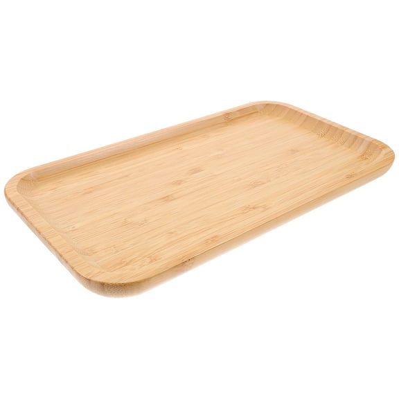 Greenadscape Bamboo Serving Plate Chic And Rustic For Home Use 1Pcs 11.3X6.1X0.8In