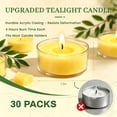 thumbnail image 2 of Giphtpoeet 30 Pack Citronella Tealight Candles Outdoor Summer Natural Soy Wax Scented Candles Long-Lasting for Patio, Garden & Backyard, 2 of 8