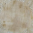 thumbnail image 5 of Accent Side Table- 24 Inch Round Top- Mango Wood Floral Cut Out Carved Motifs, 5 of 7