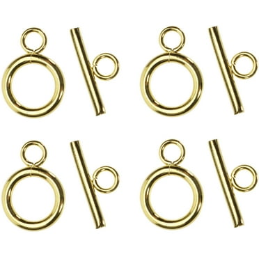 Toggle Clasp, Penta Angel 20 Sets Stainless Steel Bar & Ring OT Toggle Clasp Clip Connector Closure for Bracelet Necklace Jewelry Making (Gold)