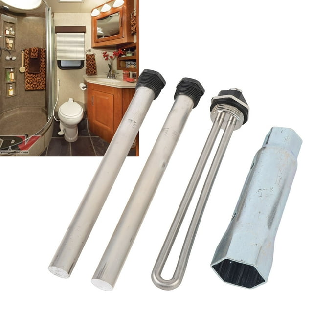 Kit de Tiges d'Anode pour Chauffe-Eau de VR, Résistant à l'Érosion, Performance Améliorée, Métal 520900 pour Chauffe-Eau de VR
