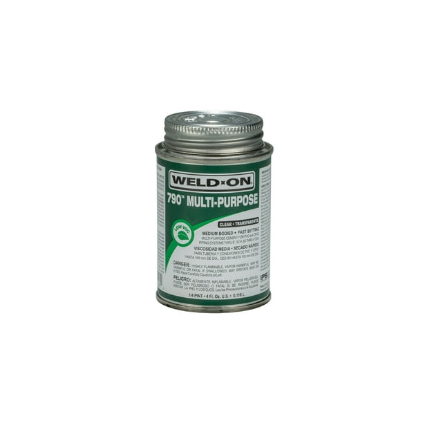 WeldOn 790 Clear MultiPurpose Solvent Cement For CPVC/PVC 4 oz