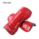 thumbnail image 2 of Yuarrent Mangas de pierna de EVA para adultos y niños, protectores de piernas deportivos para adultos, fáciles de usar y protectores Ropa Deportiva, Zapatos adulto rojo, 2 of 6