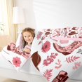 thumbnail image 3 of Homewish Western Cowgirl Hat Boots Queen Comforter Set,Pink Flowers Comforter Sets Queen,Pink Reversible,3-Piece,1 Comforter and 2 Pillowcases, 3 of 7