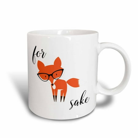 3dRose For Fox Sake - Ceramic Mug, 11-ounce (Best Sake For Cooking)