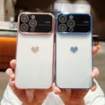 thumbnail image 3 of for iPhone 15 ProMax with Camera Lens Protector Luxury Electroplated iPhone 15 Pro Max Case for Women Soft TPU Shockproof Protective Slim Fit Cute Clear Heart Phone Case 6.7” (Blue), 3 of 9