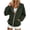 Army Green, variant on Women's Solid Color Coat Zip-Up Hooded Long Sleeve Raglan Sleeve Casual Outerwear