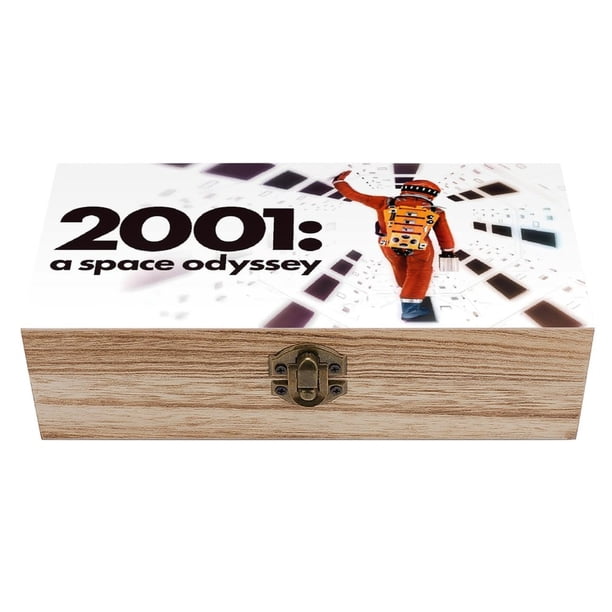 2001: Una Odisea en el Espacio Caja Organizadora de Madera Rústica - Caja Decorativa Multifuncional para Escritorio, Hogar, Oficina, Joyas y Manualidades