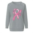 thumbnail image 5 of Sakmal Trendy Sweatshirts for Women Graphic Gray Breast Cancer Awareness Sweatshirts Casual Fall Clothes 2025, 5 of 6