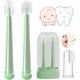 thumbnail image 1 of Juego de cepillos de dientes de silicona, cepillo de dientes + cepillo de lengua + cepillo de dientes + cepillo de dientes con taza para entrenar la dentición brillar Hogar, 1 of 5