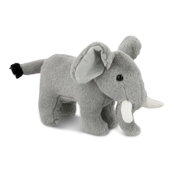 DolliBu Plush Elephant Stuffed Animal - Soft Huggable Standing Elephant, Adorable Playtime Zoo Plush, Cute Wildlife Safari Cuddle Gift, Super Soft Plush Doll Toy for Kids & Adults - 7.5 Inches