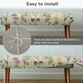 thumbnail image 6 of Chririnla Vintage Wildflower Print Polyester Spandex Fabric Long Bench Cover with Snug Fit, Removable Stretchy Bench Slipcover for Bedroom, 6 of 9