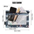 thumbnail image 3 of Cartoon Line Sharks 2 Pack Pencil Pouch for 3 Ring Binder Smooth Zipper Folders with Pockets Clear Window Pencil Case, 3 of 6