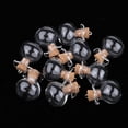thumbnail image 2 of 10Pcs Mini Glass Bottles Message Charms Pendant - Bottle Pendants Jars Vials with Corks for Dried Flower, Perfume, Tiny , Wooden plug with pin, 2 of 10