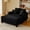 Black, variant on Amsleekey 64" Oversized Chaise Lounge Chair Indoor, Plush Corduroy Upholstered Sofa Bed with 4 Storage Pockets, 2 Cup Holders & Pillows for Living Room, Beige