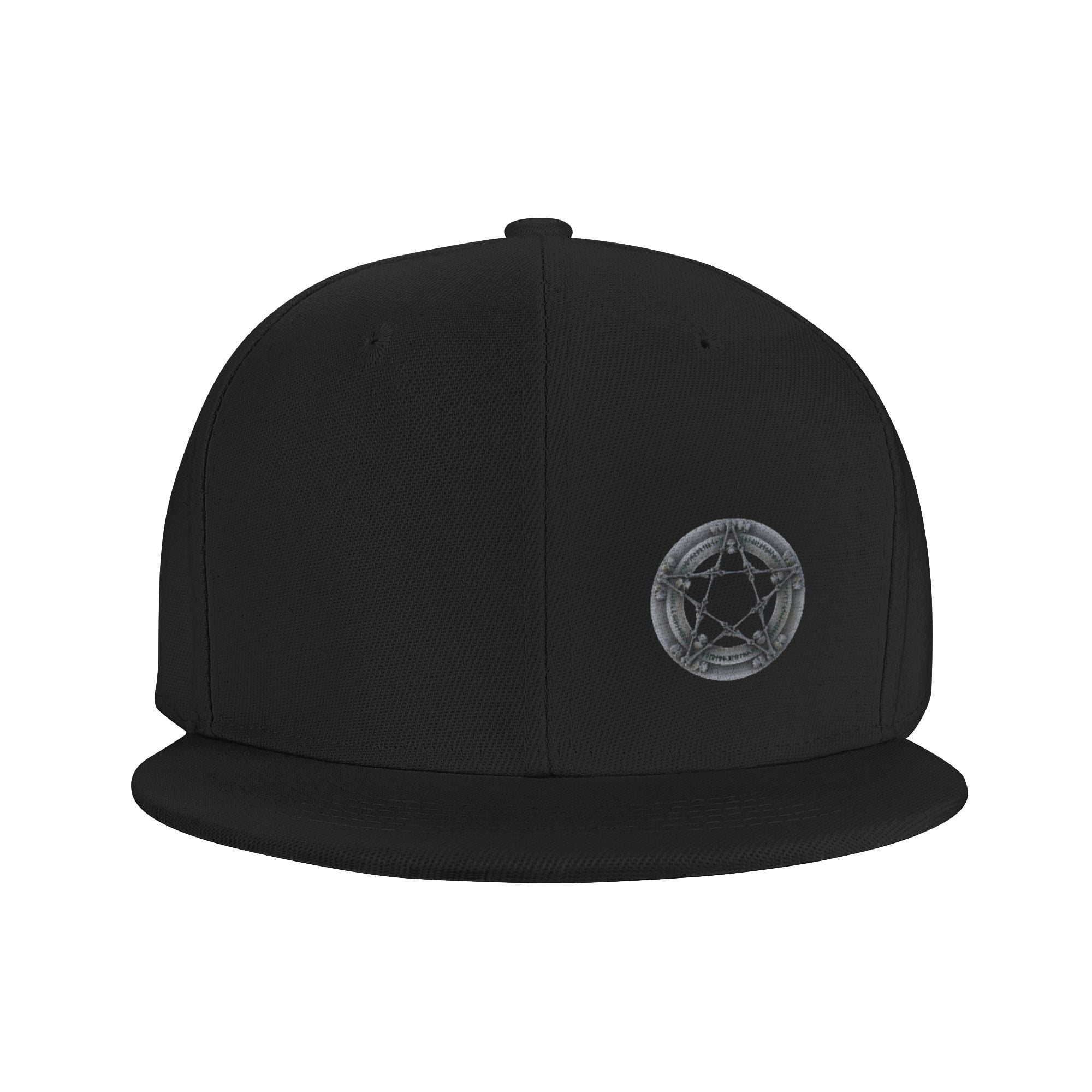 DouZhe Flat Brim Cap Snapback Hat, Mystery Gothic Pentagram Prints