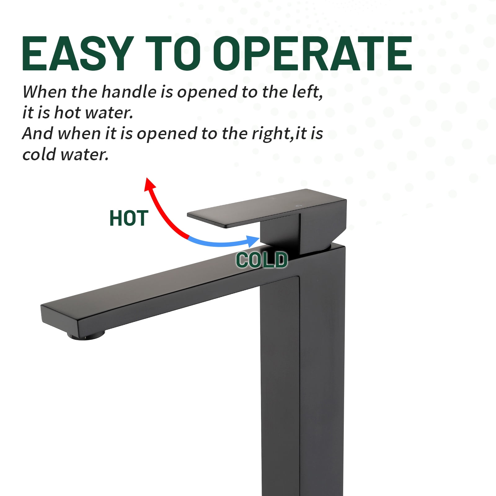 Cobbe Single-Hole Installation Bathroom Vessel Sink Faucet Single-Handle with Pop-Up Drain Faucet Matte Black