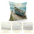 thumbnail image 4 of Pratyus Beach Seagull Boat Pillow Cushion Covers for Sofa Couch Bedroom Car Home Decor Aesthetic Decorative 1PC 24x24in, 4 of 5