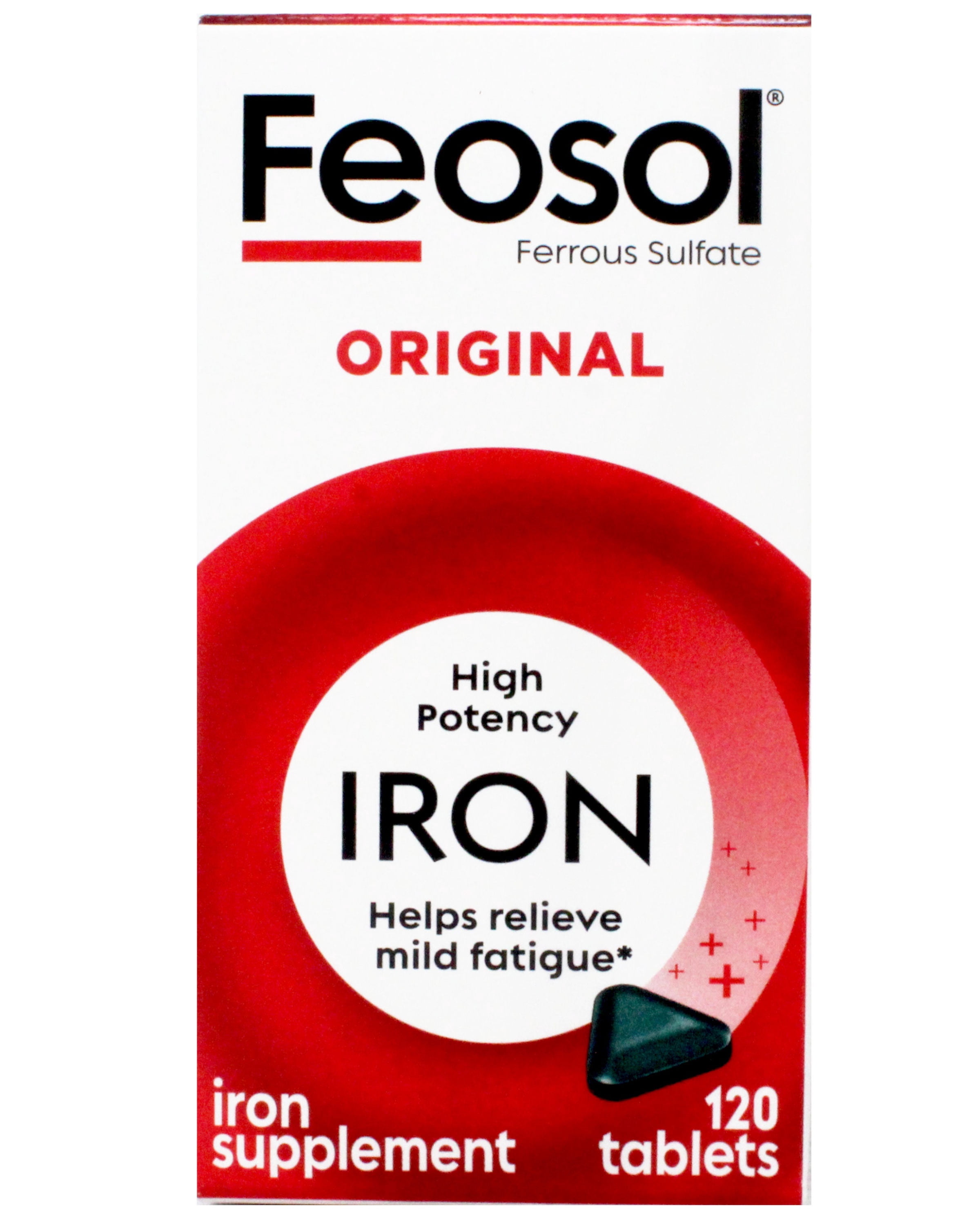 3 Pack Feosol Ferrous Sulfate Iron Tablets, Original, 120 ea