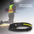 thumbnail image 4 of Linterna Frontal LED XPE+COB Recargable Por USB para Equipo Senderismo Y Acampada, 4 of 9
