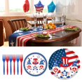 thumbnail image 4 of Patriotic Decoration 4th Of July Plates Napkins Forks Tableware Set Disposable Paper American Flag Theme Independence Day, 4 of 4