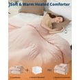 thumbnail image 6 of Heated Comforter Blanket Queen Size with Wireless LCD Controller, Fast Heating Electric Quilt, 6 Heat Levels & 10H Time Settings, Pink Queen 90" x 90", 6 of 8