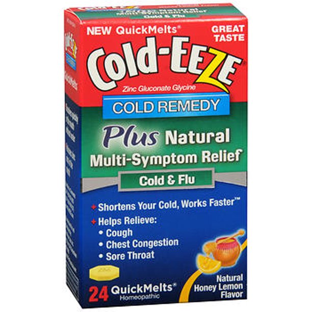 ColdEeze Cold Remedy Honey Lemon Multi Symptom Relief QuickMelts 24