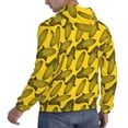 thumbnail image 6 of Pofeuu yellow Corn Print Mens Casual Hooded Collar Drawstring Hoodies Pullover Sweatshirts Casual Long Sleeve Shirts-Large, 6 of 7