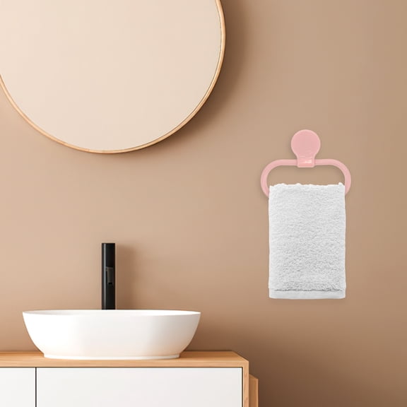 DRAFIDEEP Hand Towel Holder Towel Holder Ring Pink For Kitchen Furnishing 1Pack