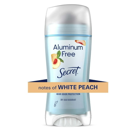 Secret Aluminum Free Women'S Deodorant Solid, White Peach, 2.4 Oz