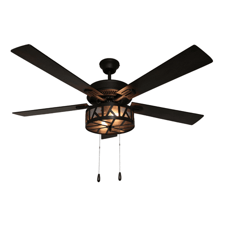 River Of Goods 52 Havana Bronzed Caged Led Ceiling Fan With