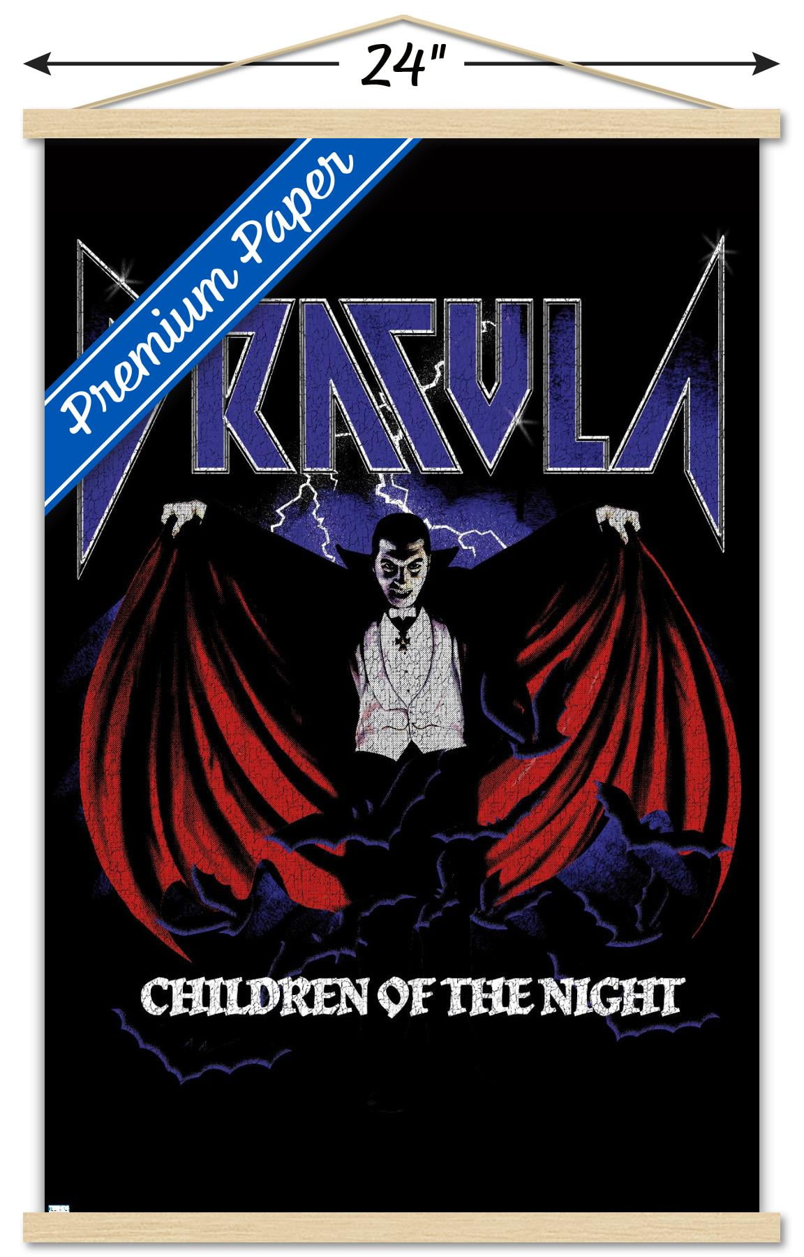 Dracula - Children Of The Night Wall Poster with Magnetic Frame, 22.375" x 34"
