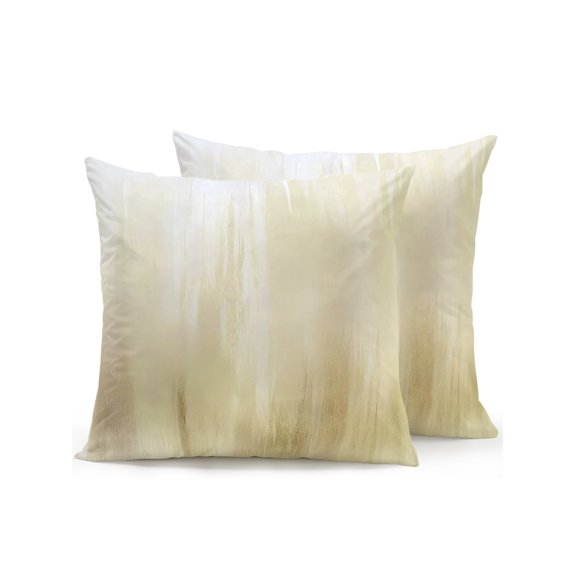 Outdoor Pillows Waterproof, Yellow Ombre Bedding Throw Pillows with Insert for Couch Sofa Bed, Modern Abstract Gradient Minimalist Art 16x16 Inch Pillowcases Decorative Camping Patio Pillow Set of 2