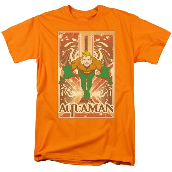 DC Comics Men's Aquaman T-shirt XX-Large Orange