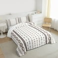 thumbnail image 3 of Homewish Retro Boho Geometric Bedding Comforter Set,Vintage Bohemian Aztec Twin Comforter Sets,White Brown Bedding Set For Adults,Luxury Bedroom Decor Reversible,2 Pieces, 3 of 8