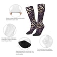 thumbnail image 3 of Naloa Dice Thigh High Socks Extra Long Stretchy Sock Women Over Knee High Opaque Stocking Daily Wear, 3 of 6