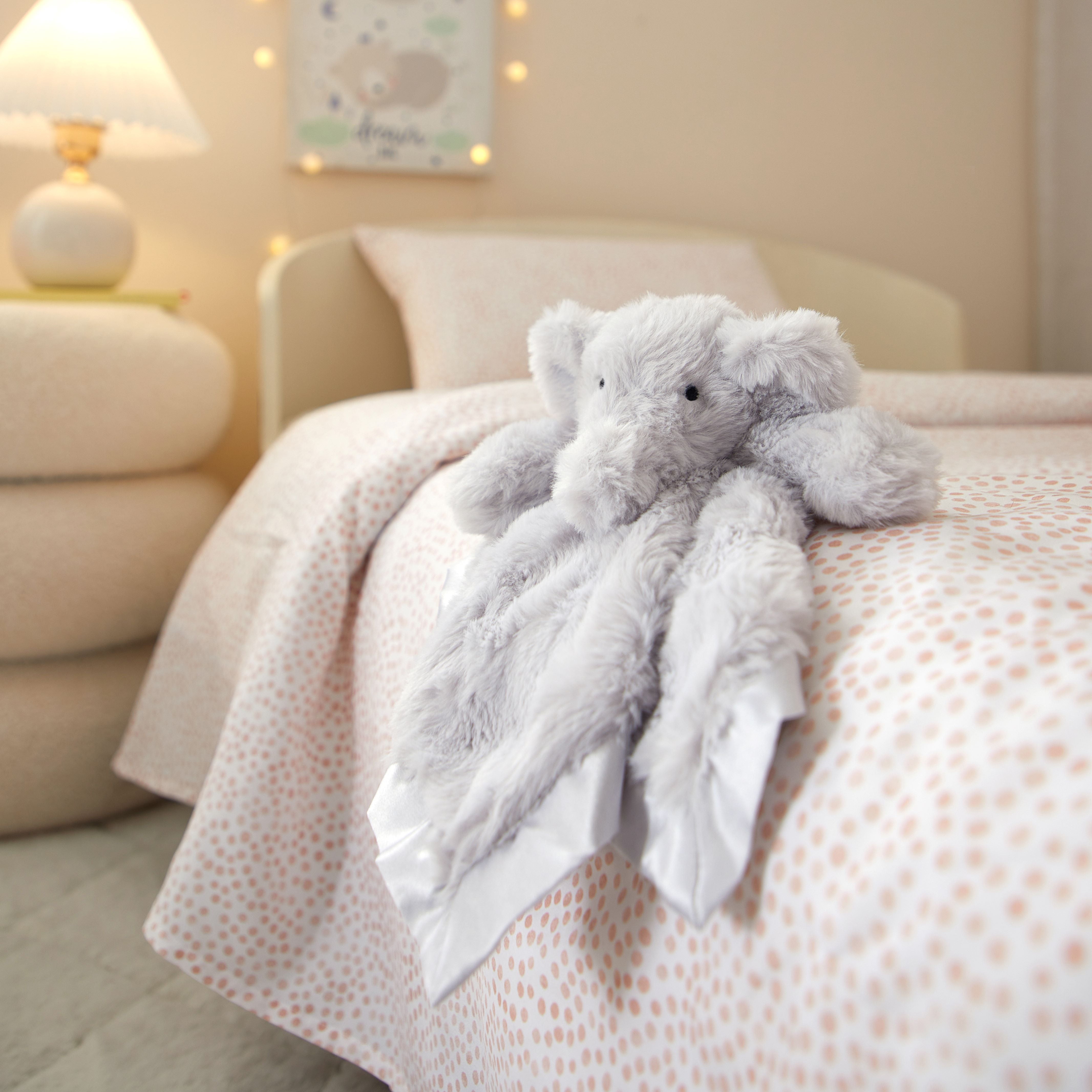 Parent's Choice Gray Elephant Lovey Security Blanket, 13 in x 13 in