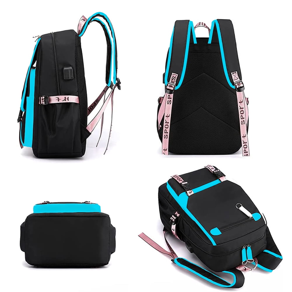 SANMADROLA School Backpack Bookbag, Heavy Duty Backpack 21L Schoolbag Bookbag with USB Charge Port