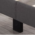 thumbnail image 2 of BSHTI 63.8”Queen Size Platform Bed Frame,Sophisticated Look,Upholstered Headboard and Wood Slats Support,Linen-look Polyester Dark Gray, 2 of 17