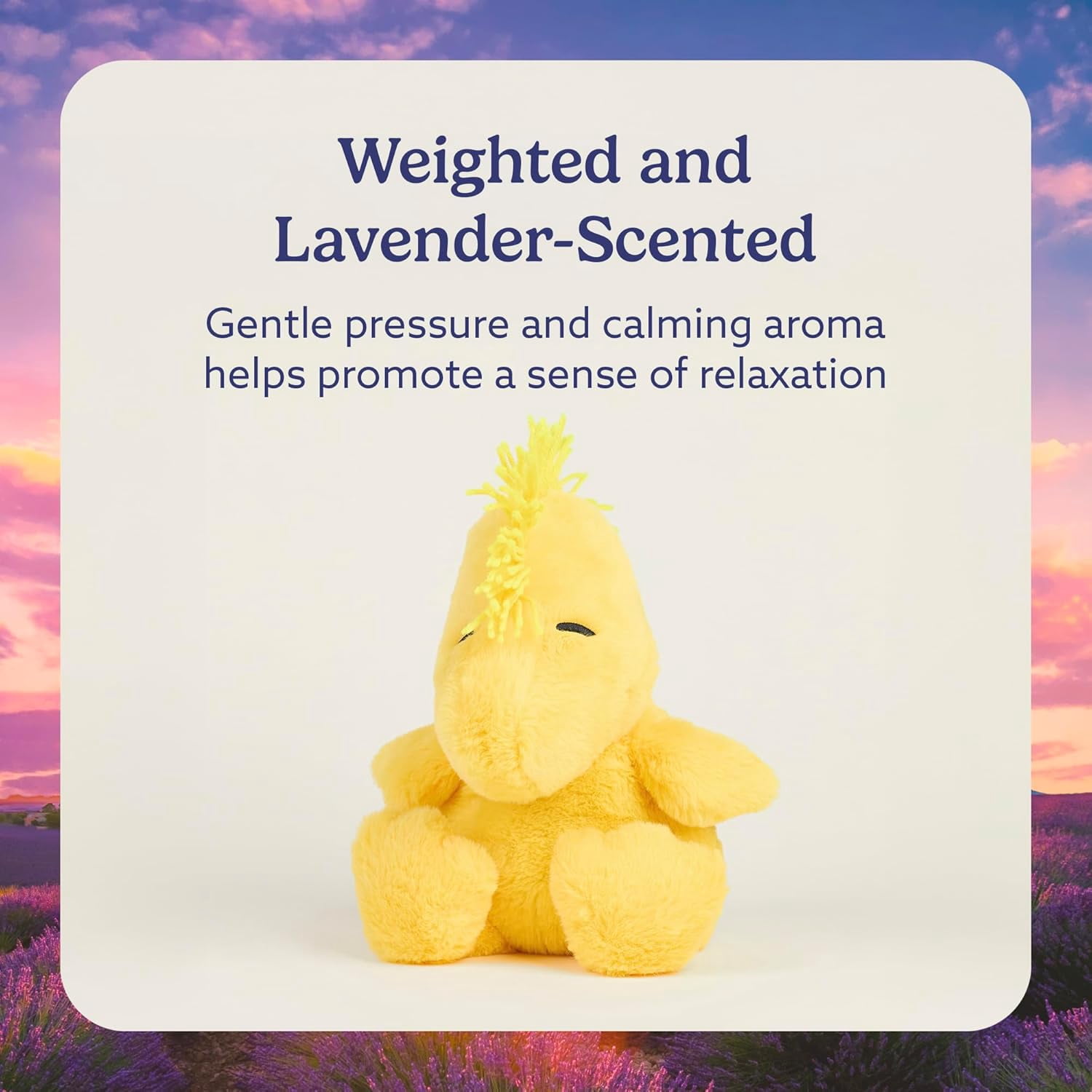 Warmies Microwavable Weighted Stuffed Animal, Lavender-Scented Woodstock Plushie, 1.5 lbs