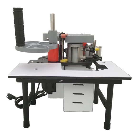Woodworking Edge Banding Gluing Machine Portable Sealing Side Machine Double-Sided Glue Speed Adjustable for Curve Straight Bevel Edge 110V