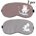 thumbnail image 2 of Coofit 2PCS Eye Mask Creative Cute Adjustable Light Block Eye Cover Sleep Mask, 2 of 9