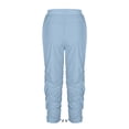 thumbnail image 6 of Perfectbot Women's Drawstring Cargo Capris, Mid Waisted Quick Dry Casual Pants for Spring Summer Travel, 6 of 7